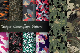 design unique camouflage seamless pattern or repeat pattern