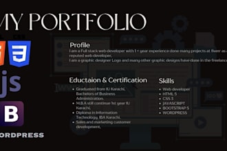 create a responsive web portfolio