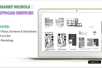 do drafting, 2d floor plans and 3d models on autocad
