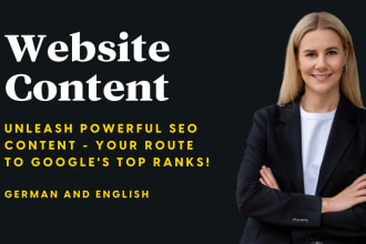write SEO website content as your copywriter