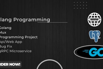 develop golang web apps with grpc API and psql