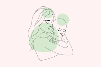 draw vector line art, one line art illustration in 24 hours