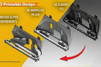 reverse engineer 3d scans, convert stl files to step