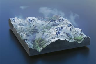 create a photorealistic 3d terrain map