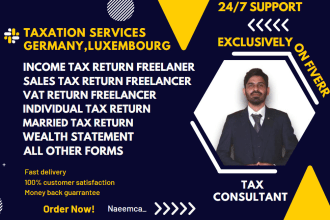 prepare luxembourg,germany,france freelancer vat,tax return
