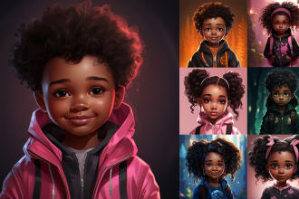 draw realistic children book illustrations and storybook