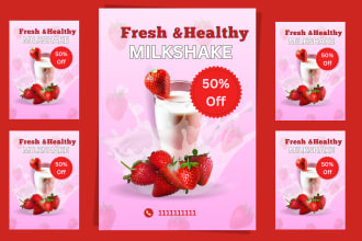 design ice cream flyer, drink flyer or food flyer or poster