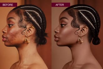 do high end beauty photo skin retouching and image editing