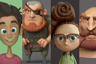create stylized 3d character modelling