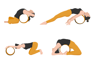 draw fitness, workout, yoga, sport, exercise illustration
