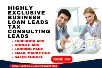 business loan mca mortgage loan property payday loan leads landing page website