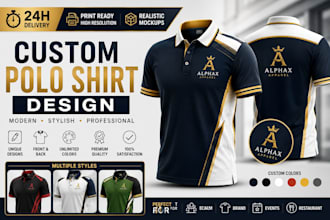 create modern polo shirt designs for your brand or business