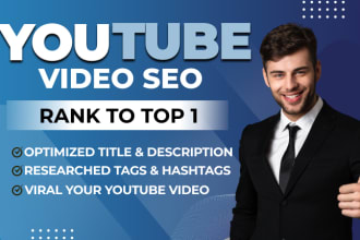 be your youtube channel growth manager and video SEO expert