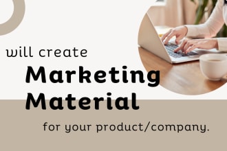 create marketing material, brochure or sales handout