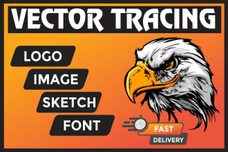 expertly trace the logo or image in vector format