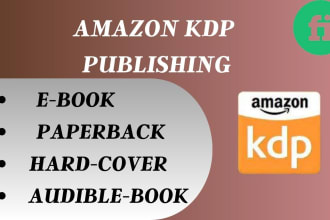 do professional formatting and publish book on amazon kdp