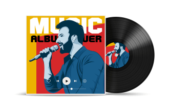 draw album or single cover art