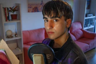 record a young male voiceover