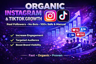 increase organic followers on instagram or tiktok