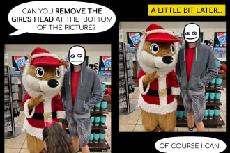 change remove background, photoshop people in out photo edit