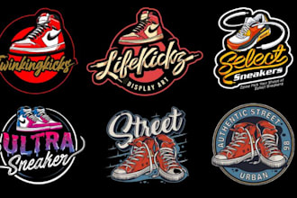 make a customized logo for your shoe brand or a sneaker store