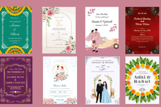create elegant wedding invitation cards design, save the date card