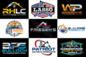 design plumbing air conditioning heating hvac oil gas logo