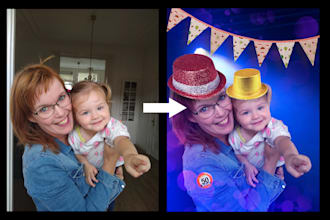 do photoshop work, photo editing, color change, face swap, object remove in 3h