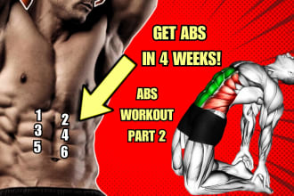 design a eye catching fitness or workout thumbnail