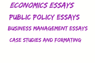 write business economics, management, research, case studies