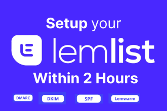 setup lemlist account for cold emails outreach and campaigns