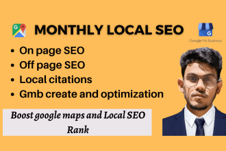 do monthly local seo and optimize google my business to rank