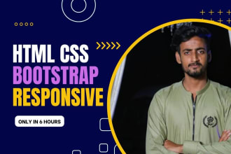 design HTML CSS bootstrap website using bootstrap 5