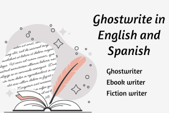 be your ghost book writer, ebook writer, ebook ghostwriter