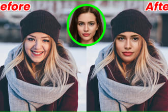 do photoshop editing,compositing,face swap,head change 24h