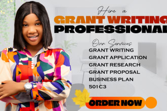 do grant research,write grant proposal, as a grant writer,grant writing, 501c3