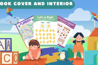 design kindergarten preschool kids activity book worksheets tracing workbook kdp