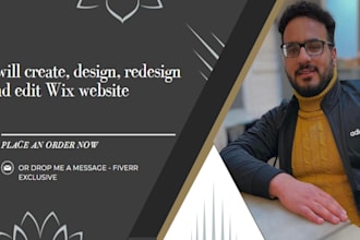 create, design, redesign and edit wix website