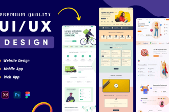 design website, website UI design, website mockup or figma design website