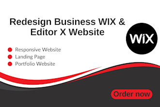 design redesign business wix and editor x website