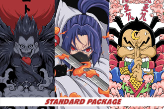 design amazing japanese or anime t shirt for your brand