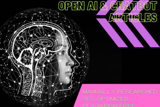 write chatgpt, openai and chatbot articles for you