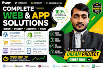 build wordpress, shopify, ai automation and trading bots