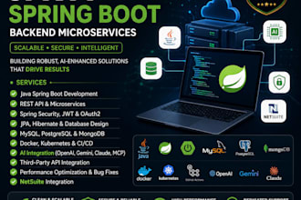 develop java spring boot backend microservices