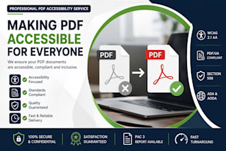 fix wcag, PDF ua, ada, aoda, and section 508 issues in your PDF