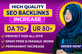 increase ahrefs domain rating dr 70 moz da authority 60 with do follow backlink