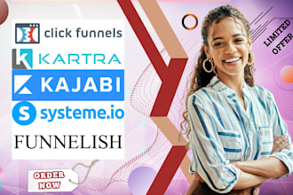 design kajabi kartra landing page clickfunnels sales funnel systeme io website