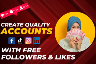 create a top ranking instagram, tiktok, linkedin account
