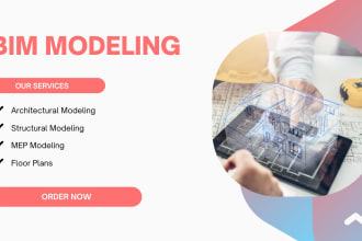 create 3d bim architectural, structural and mep models on revit