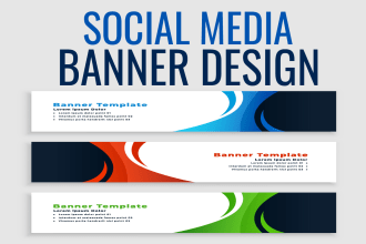 design facebook, linkedin, twitter banner and social media cover